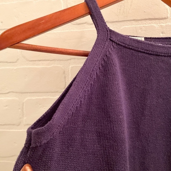 REVOLVE x 525 America Knit Sweater Tank Square Neck Halter Dark Purple XS - Picture 10 of 13